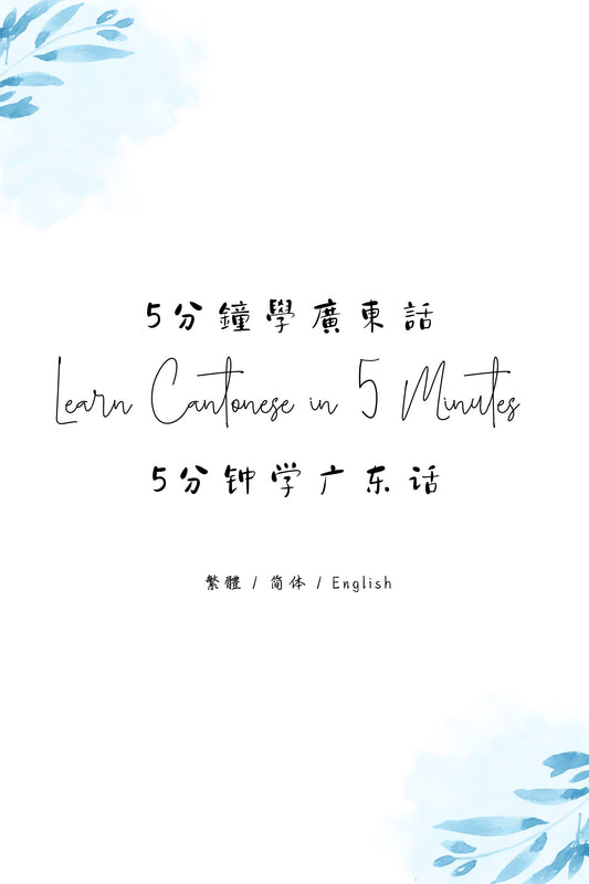 Learn Cantonese in 5 Minutes: Essential Daily Expressions II - 5分鐘學廣東話：生活用語篇 II
